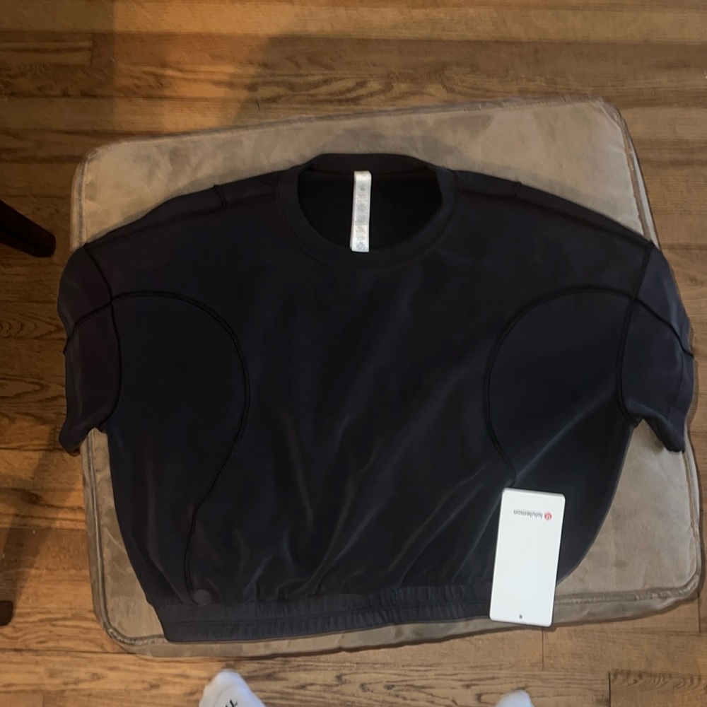 Black Lululemon Softstreme Gathered Tee